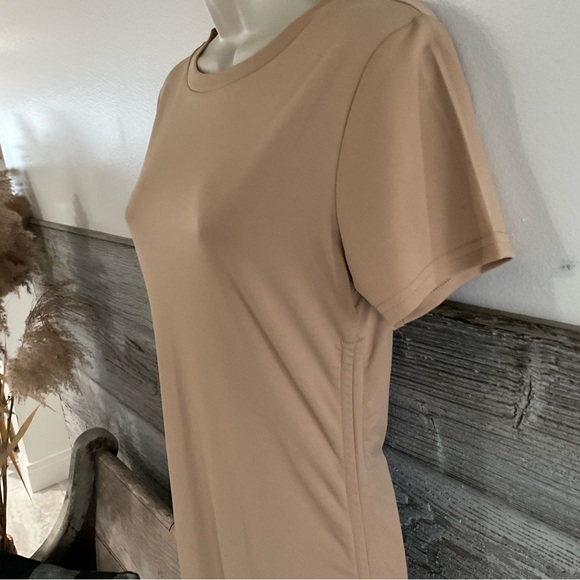 Shein khaki side-ruching drawstring bodycon dress size small - Picture 2 of 8